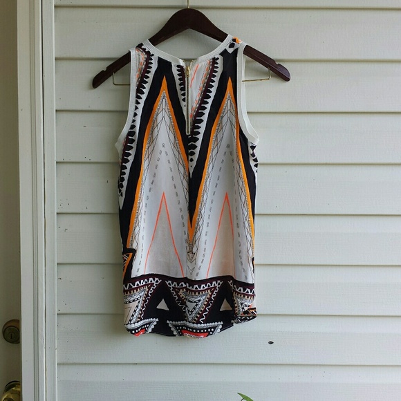 Mossimo Tribal Sheer Sleeveless Graphic Tee XS - Picture 2 of 8